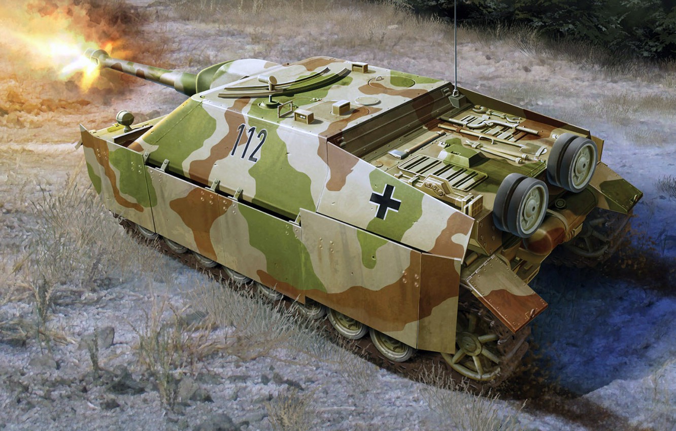 Wallpaper Tank Fighter, German Self Propelled Artillery, Jagdpanzer IV, Sd.Car.162 Image For Desktop, Section оружие