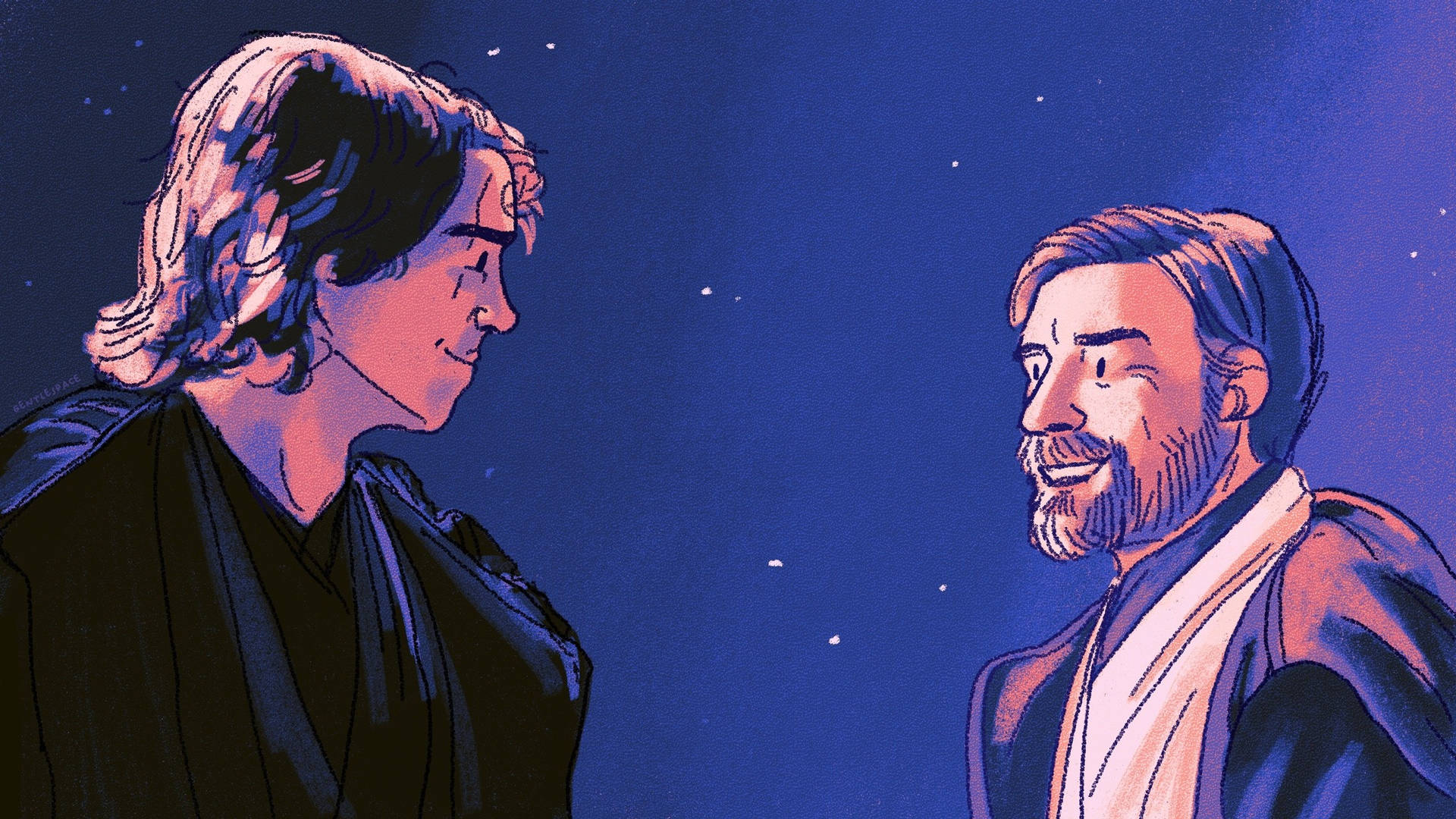 Download Animated Anakin And Kenobi Tales Of The Jedi Wallpaper