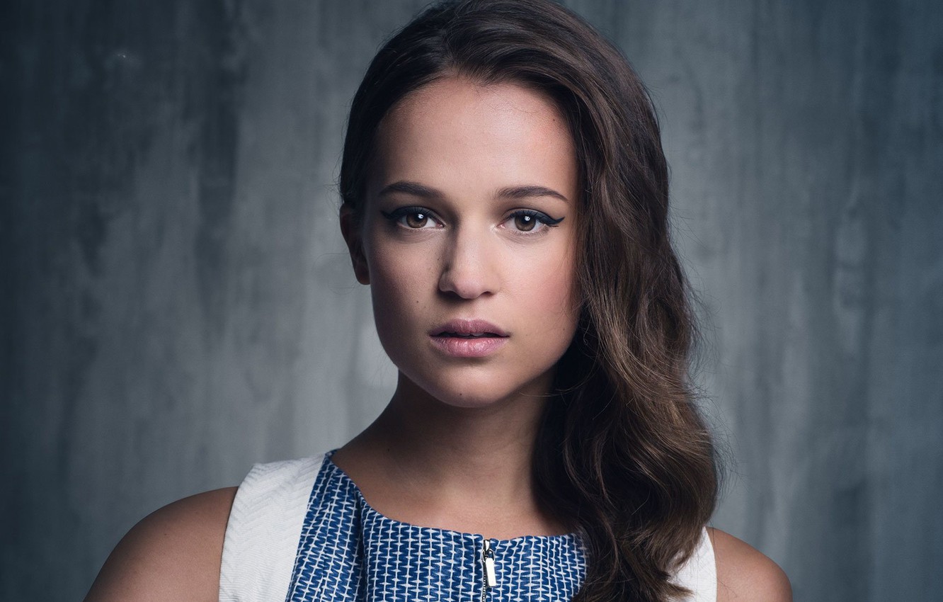 Wallpaper look, girl, face, sweetheart, portrait, Alicia Vikander image for desktop, section девушки