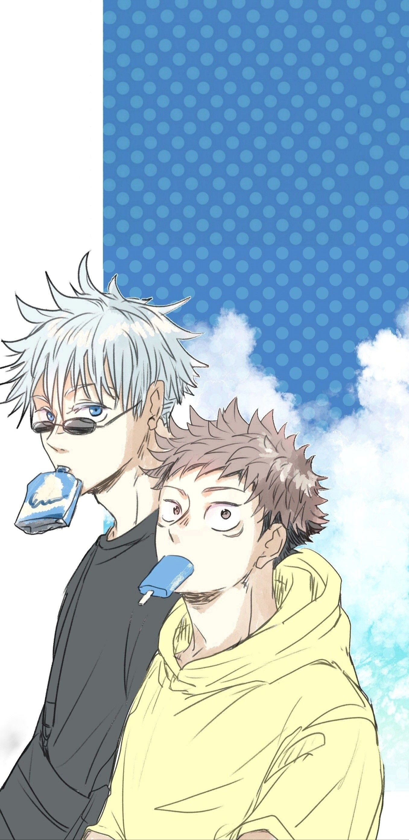 Free download Yuji Itadori and Gojo Satoru Aesthetic Wallpaper Anime wallpaper [1356x2785] for your Desktop, Mobile & Tablet. Explore Funny Gojo Wallpaper. Funny Background, Wallpaper Funny, Funny Cartoons Wallpaper