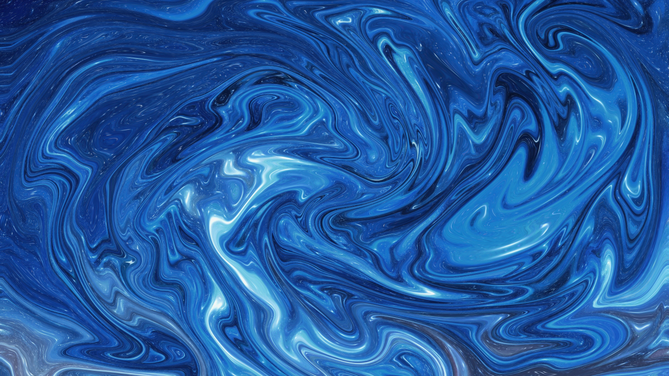 Abstract blue liquid mixture pattern