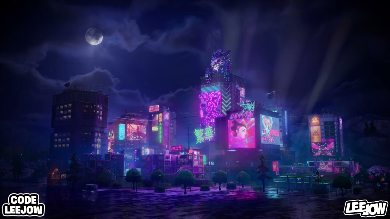 Fortnite All Neon Mega City Broadcast