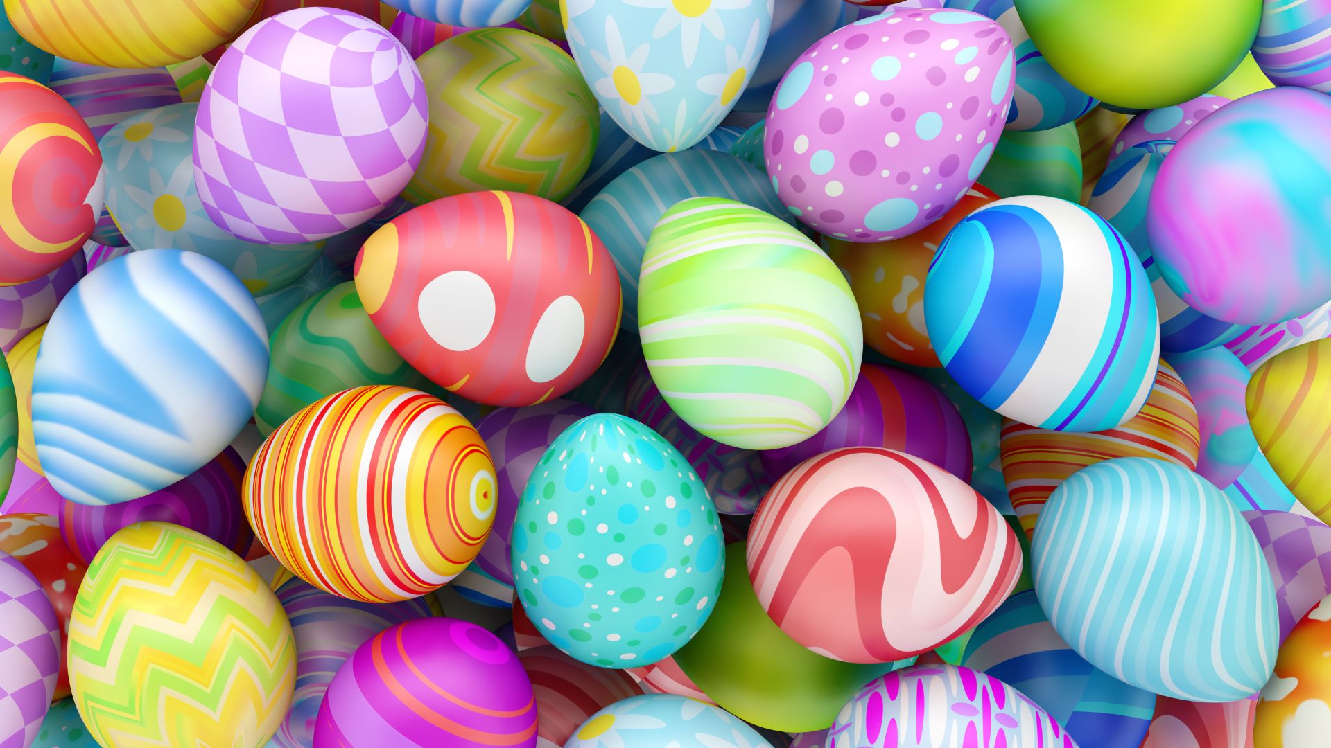 Desktop Wallpaper Easter Eggs, Easter, Colorful, Abstract, HD Image, Picture, Background, A896a9
