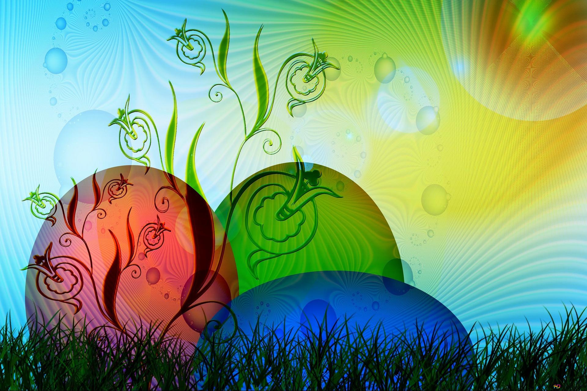 Designed Easter Eggs HD wallpaper download