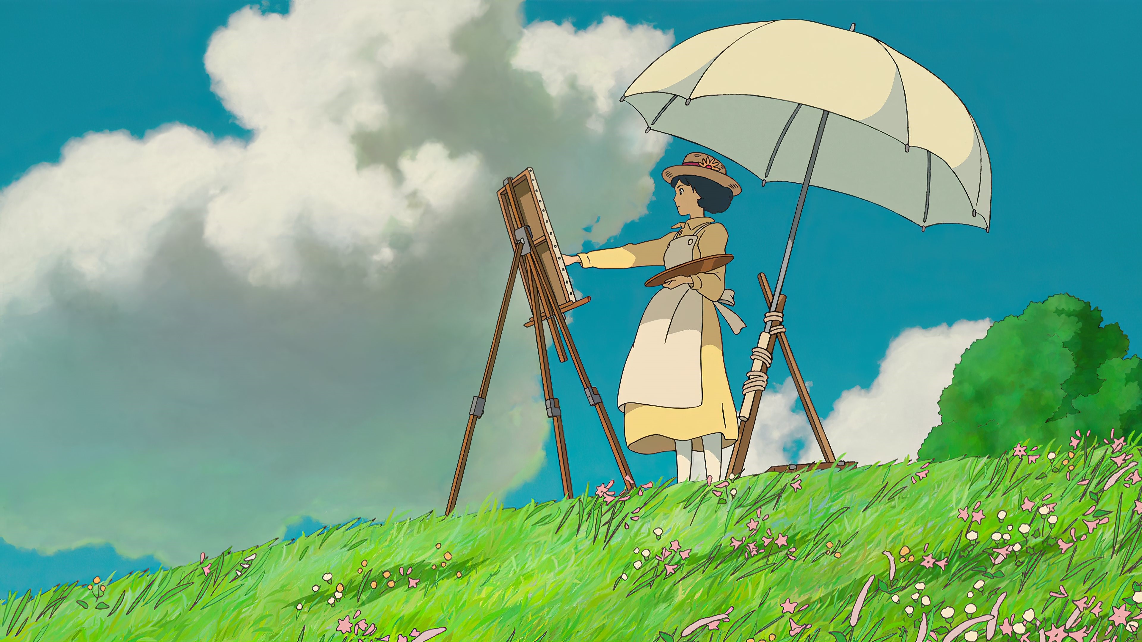 4K, anime, colorful, nature, Studio Ghibli, sky, landscape, anime girls, The Wind Rises Gallery HD Wallpaper