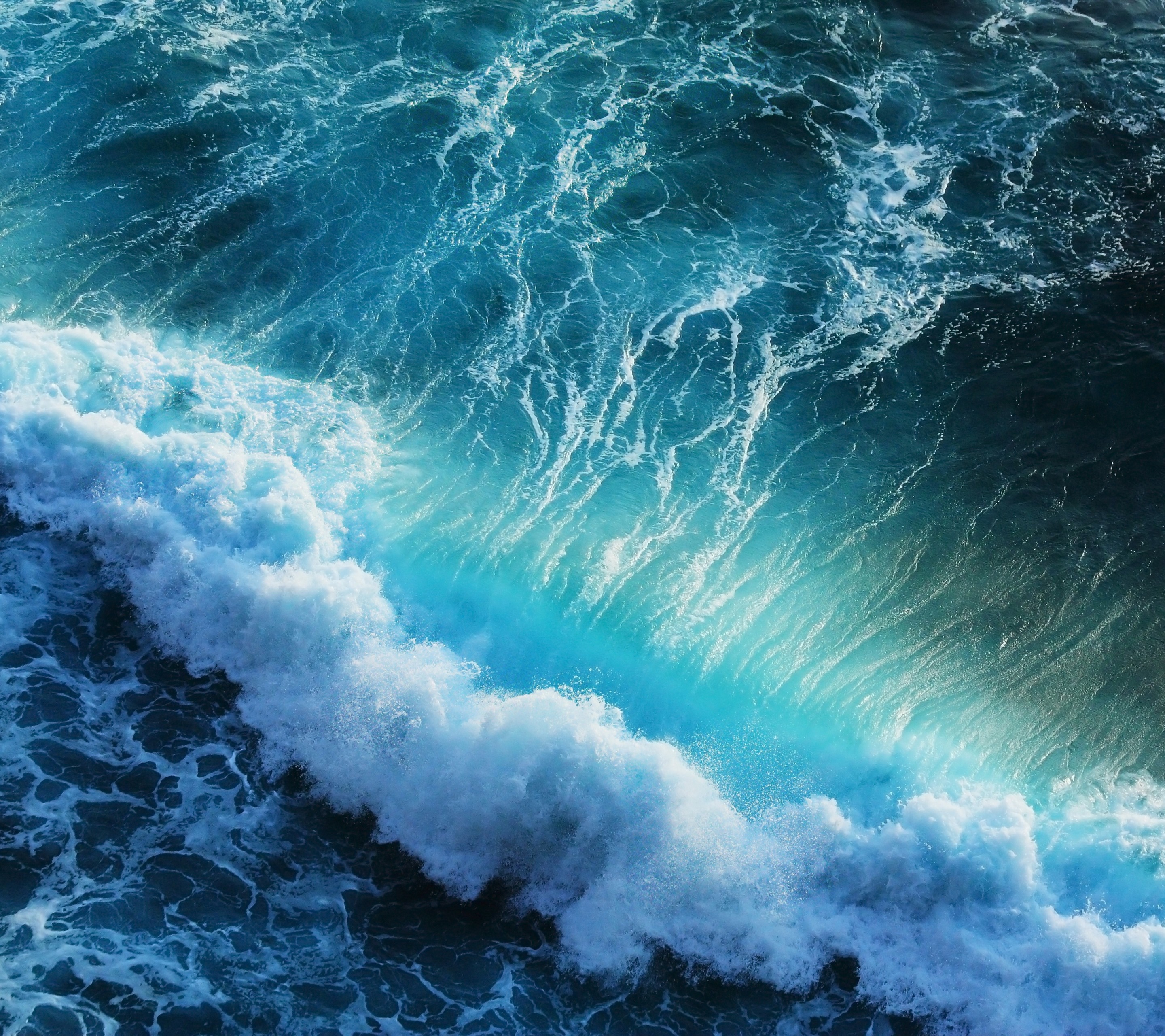 Wallpaper, sea, shore, sky, calm, blue, waves, horizon, atmosphere, ocean, watercourse, computer wallpaper, body of water, wind wave, water feature, phenomenon, 2880x2560 px, water resources 2880x2560