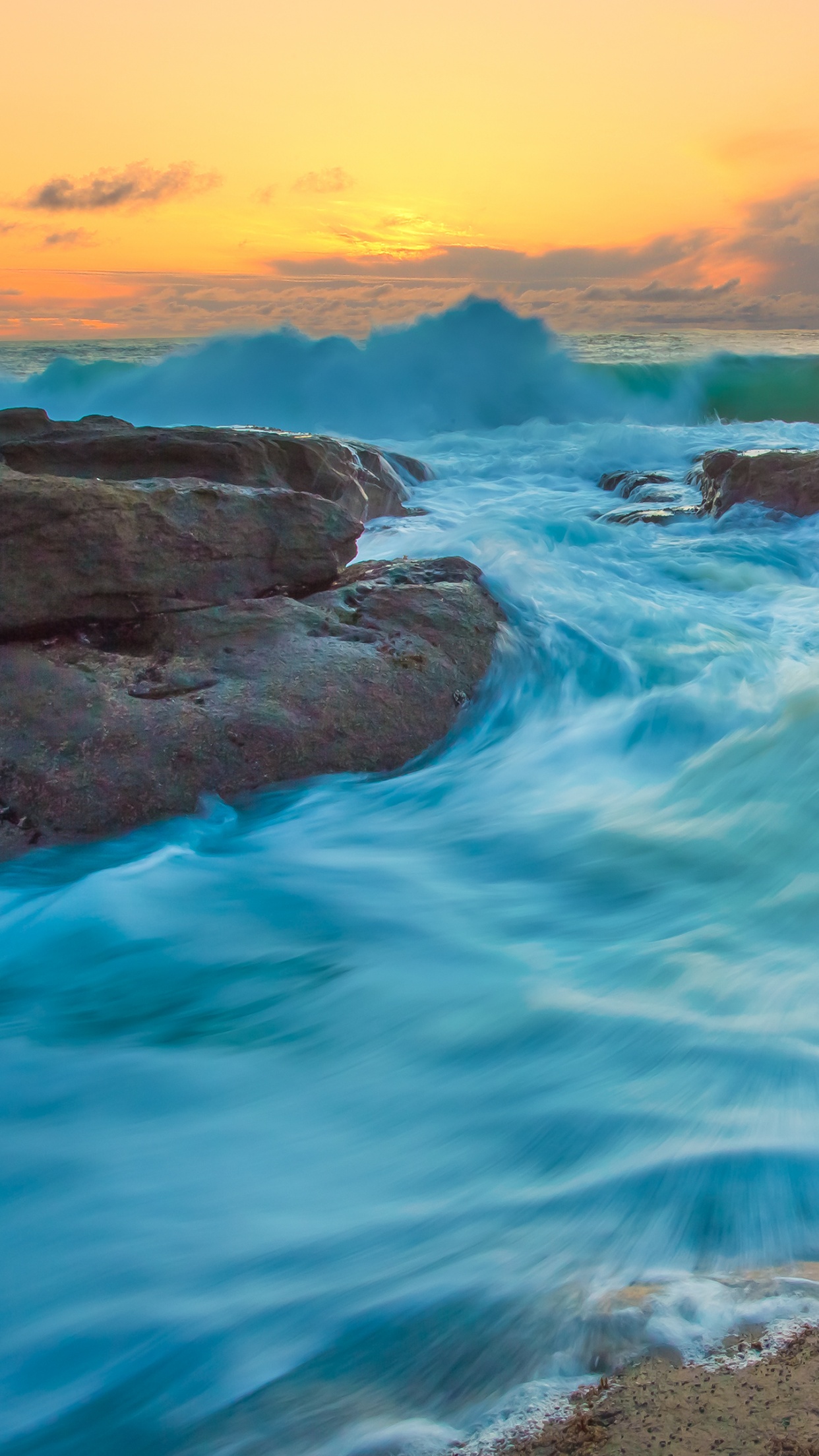 Ocean Waves Wallpaper 4K, Seascape, Blue Water, Nature