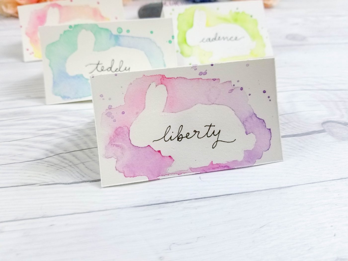 DIY Watercolor Easter Place Cards
