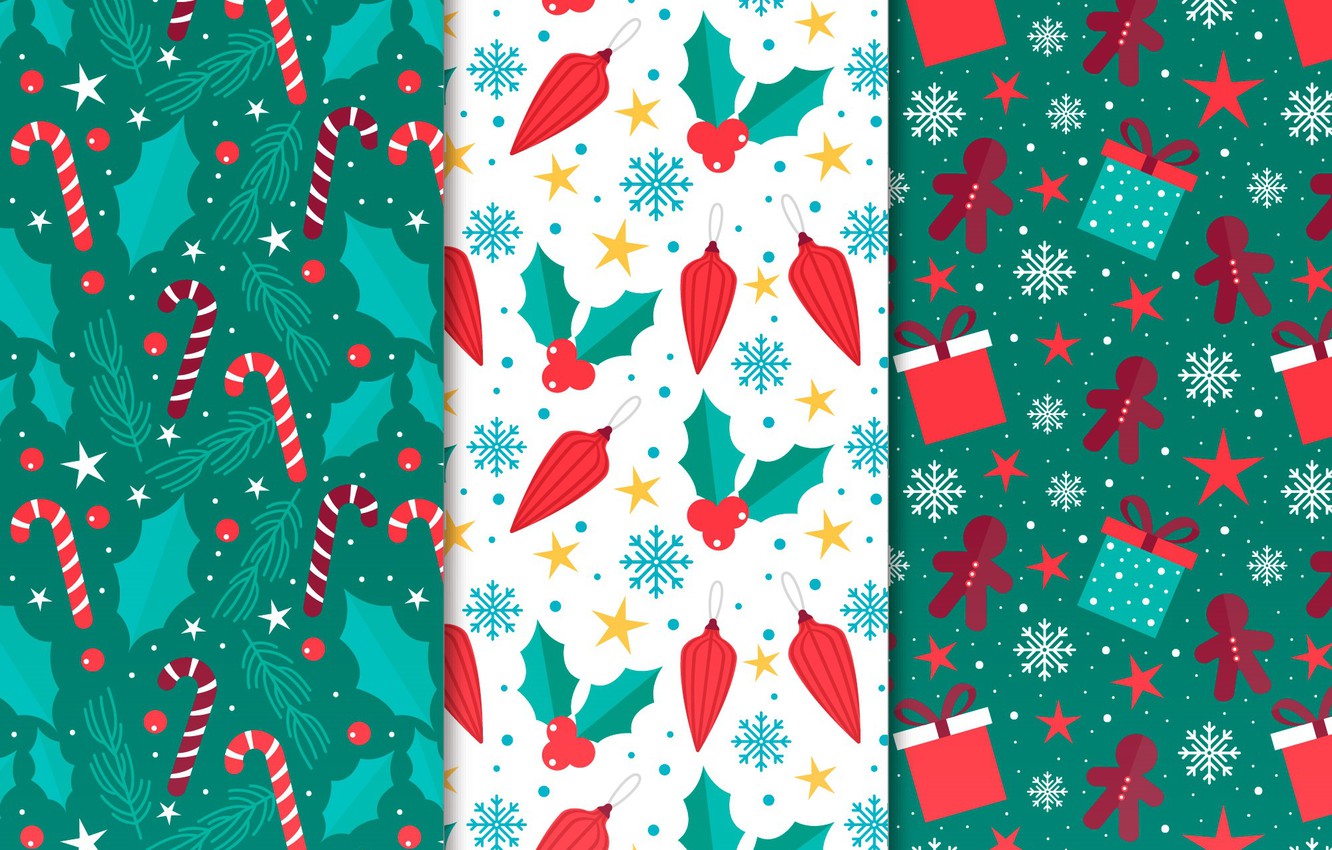 Wallpaper white, green, background, toys, new year, texture, candy, design image for desktop, section новый год