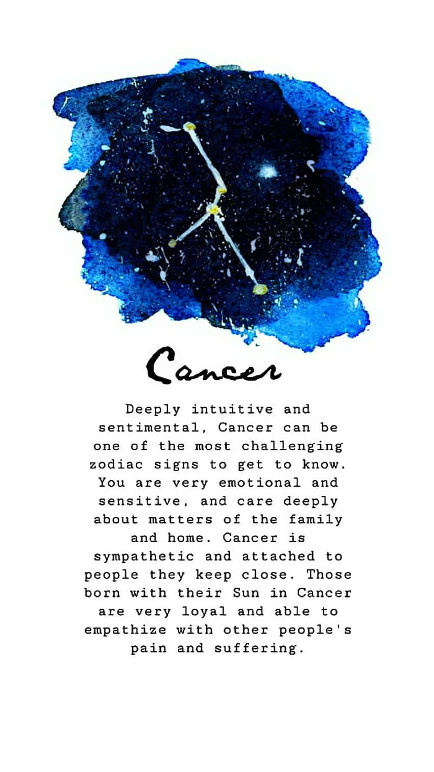 Download Cute Cancer Zodiac Sign Characteristic Description Wallpaper