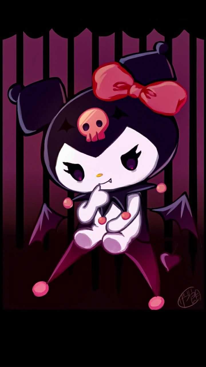 Background Kuromi Wallpaper Discover more Anime, Cartoon Network, Character, Cute, Japo. Hello kitty iphone wallpaper, Hello kitty wallpaper, Hello kitty picture