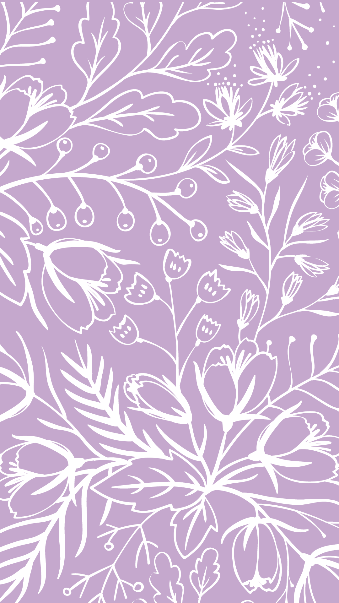 Purple and White Aesthetic Wallpaper for Spring. Floral wallpaper iphone, Purple wallpaper phone, Purple flowers wallpaper