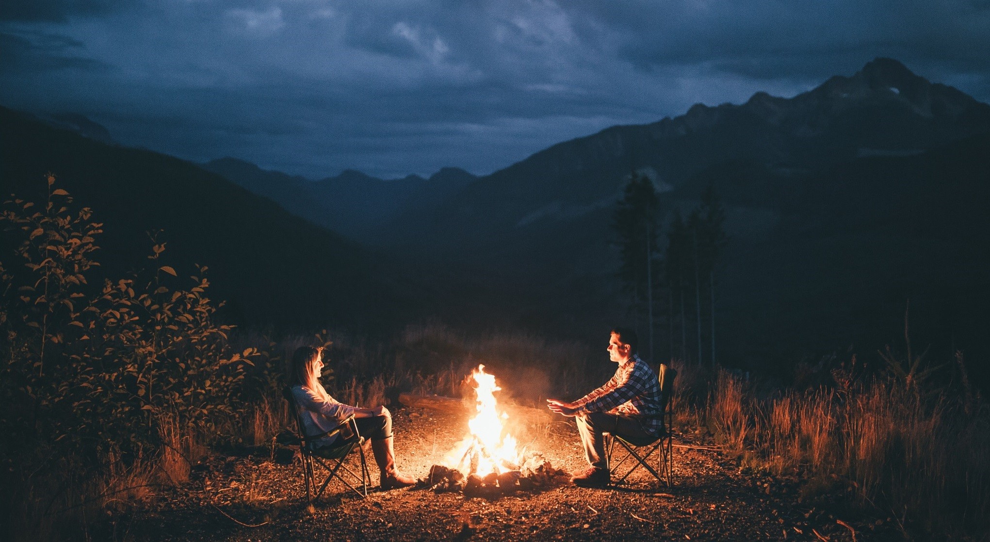 campfire, landscape, vibes, camping Gallery HD Wallpaper