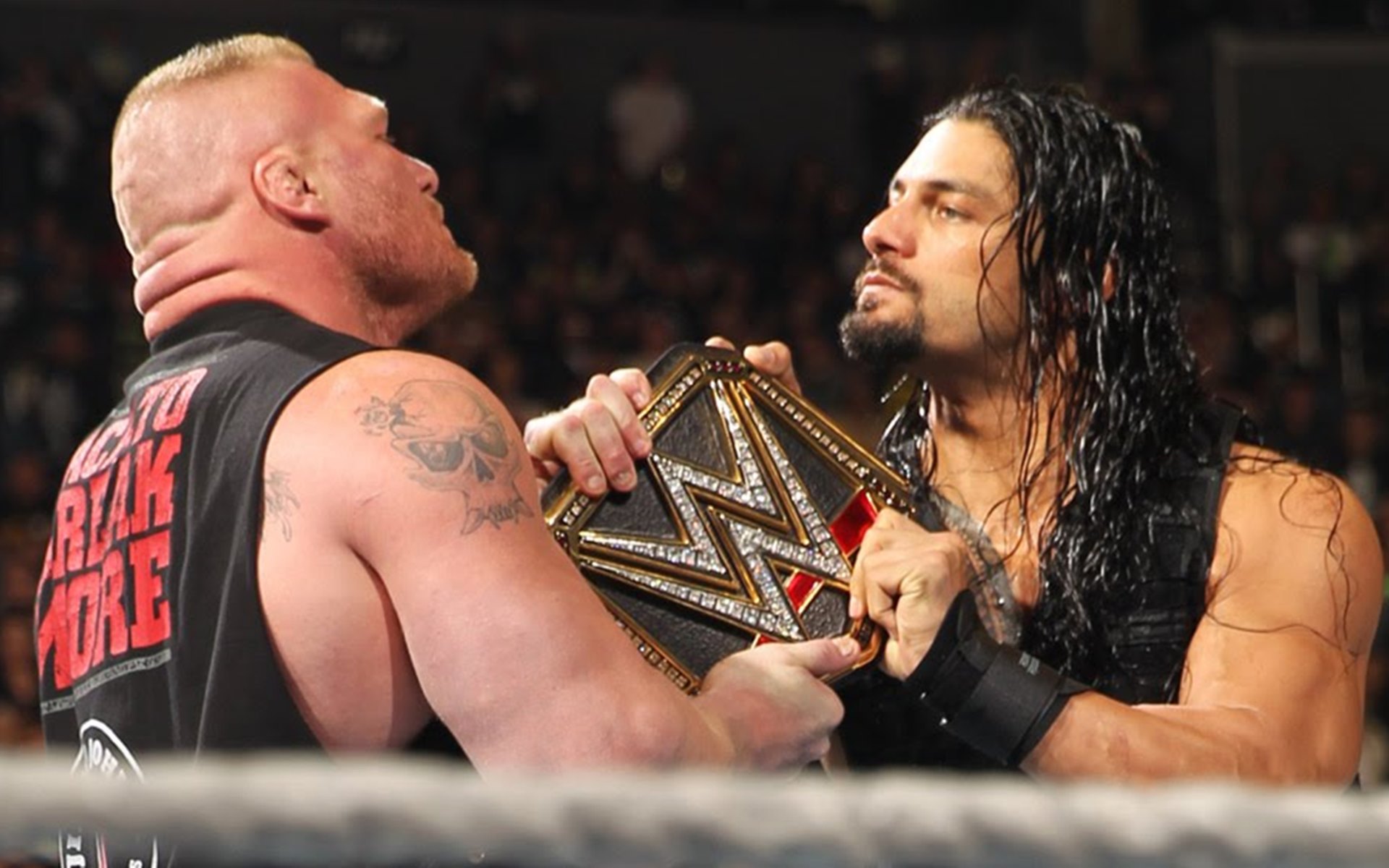 Roman Reigns And Brock Lesnar Wwe HD Wallpaper