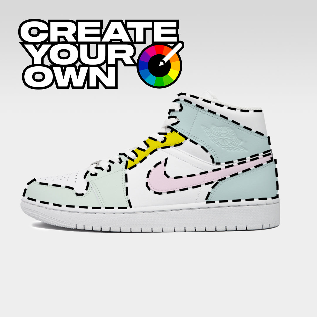 OG Colourway (Create Your Own) Nike Jordan 1 Mid Trainers