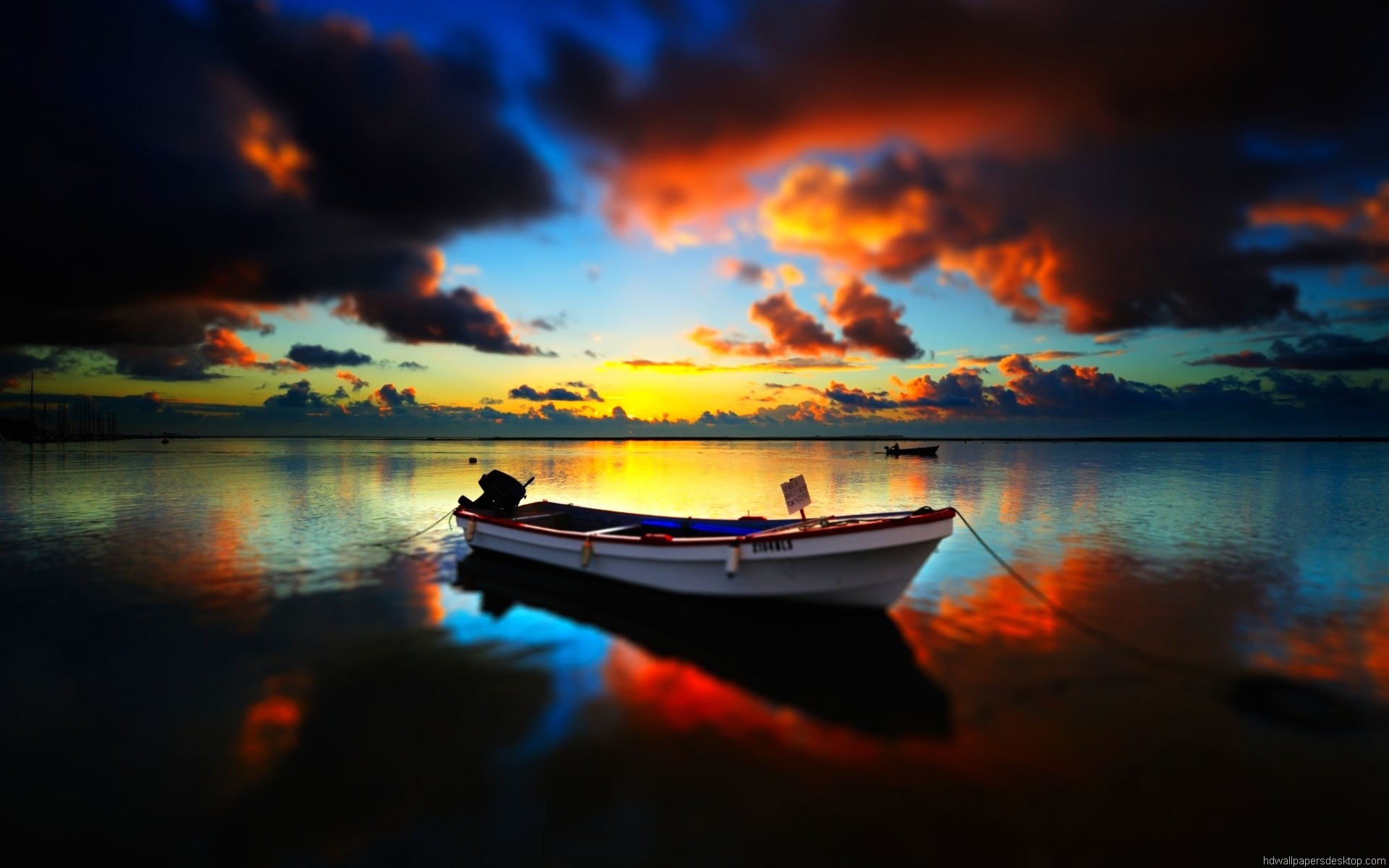 Beautiful Sunset Boat