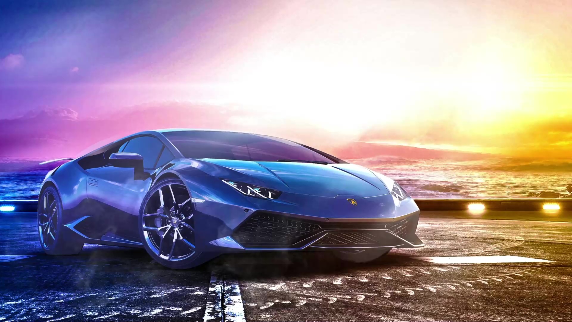 Lamborghini Huracan LP 610 4 Beach Live Wallpaper