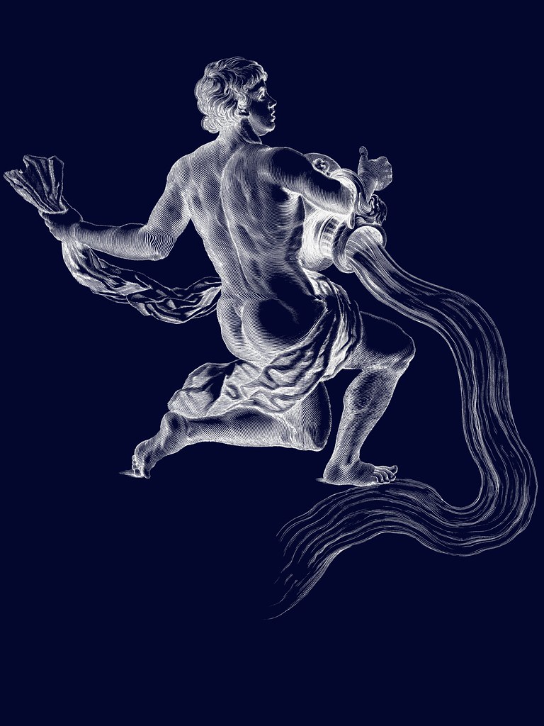 Aquarius Wallpaper. Mythological figure as a constellation