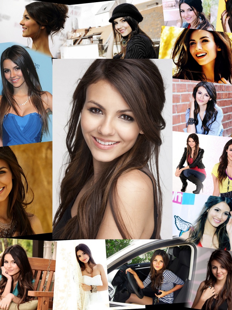 Victoria Justice Collage iPad wallpaper