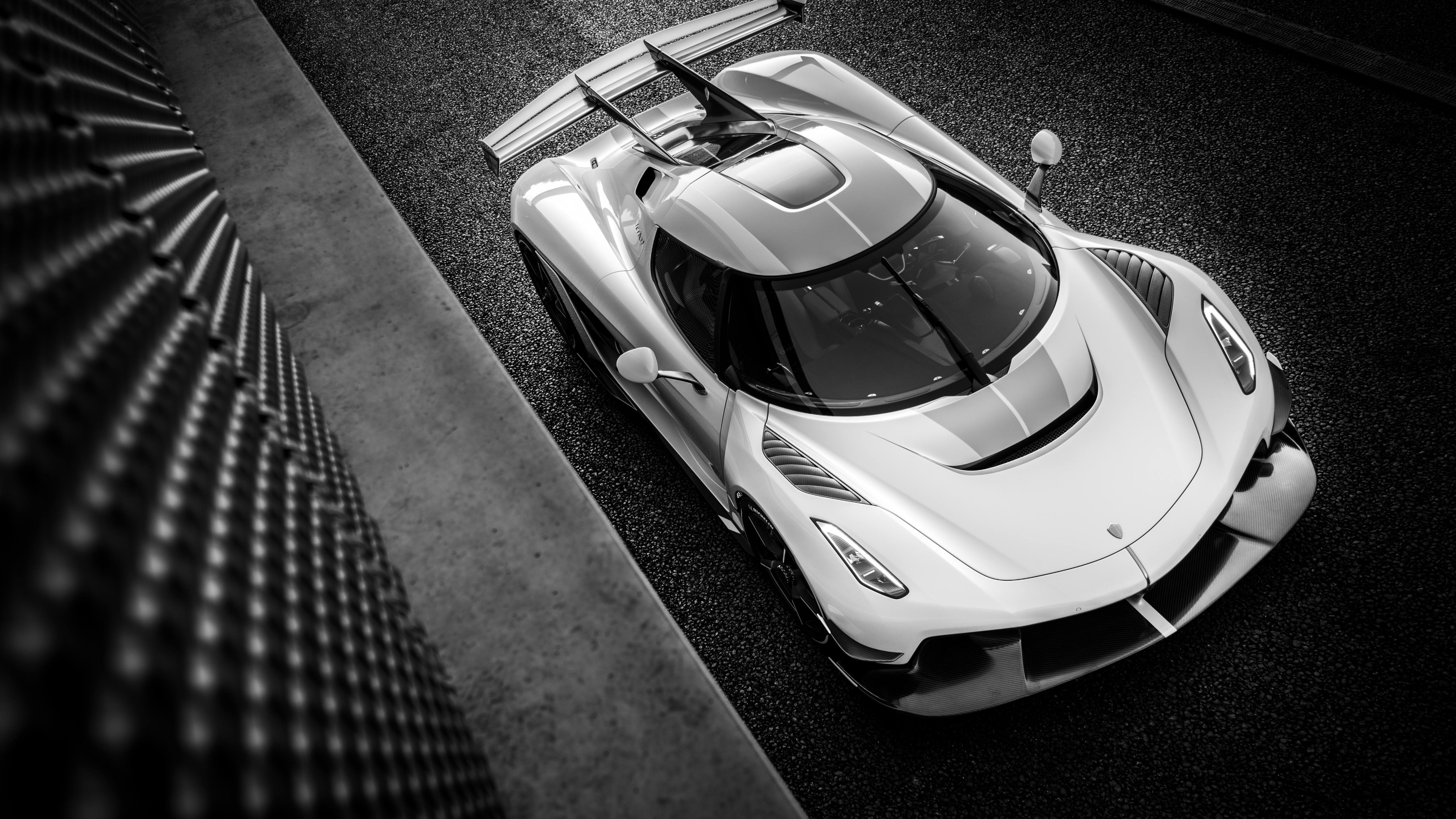 Koenigsegg Jesko Wallpaper 4K, Prototype, Monochrome, Black Dark
