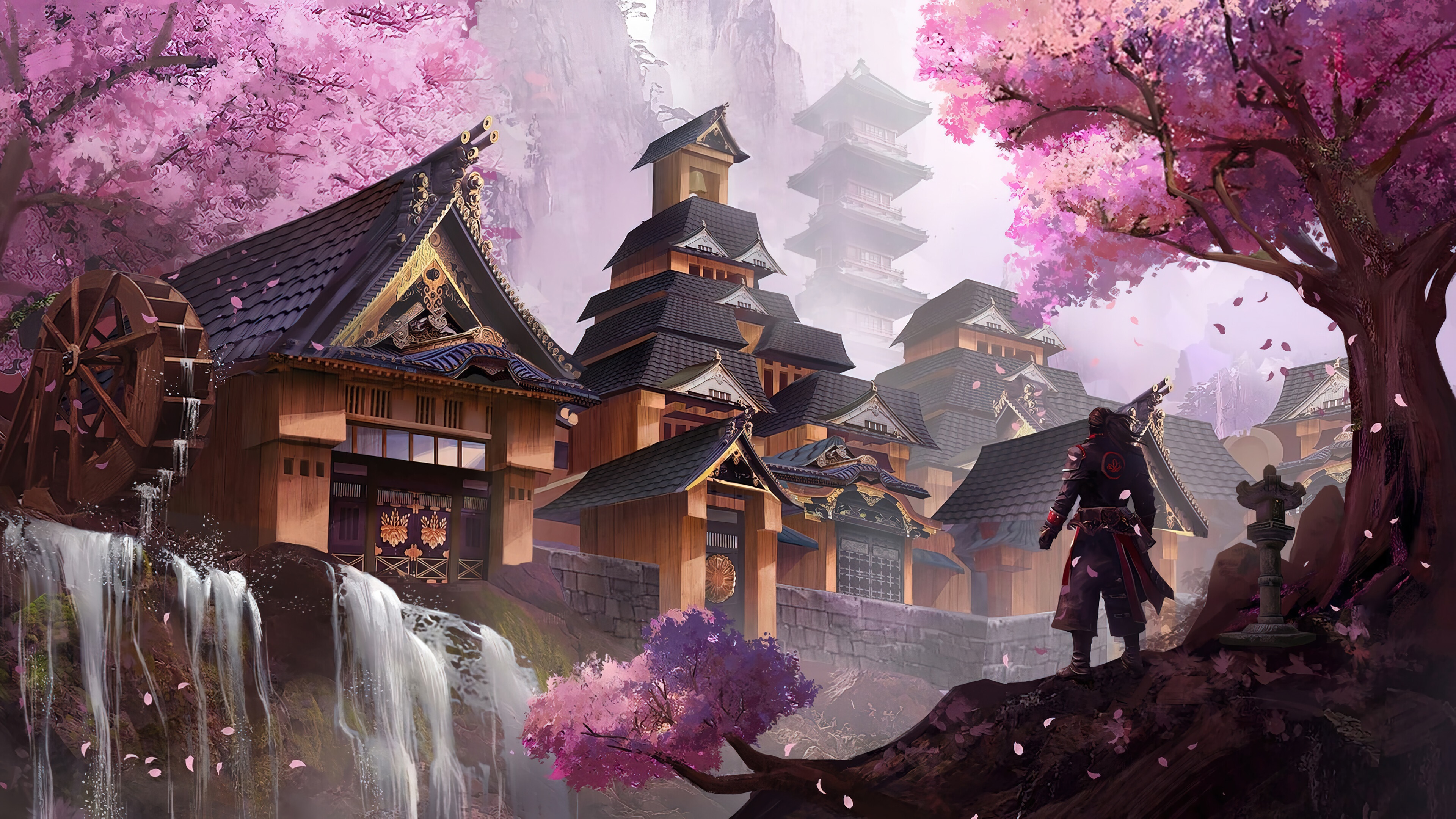Japanese Blossom Tree Fantasy 4k Wallpapers.