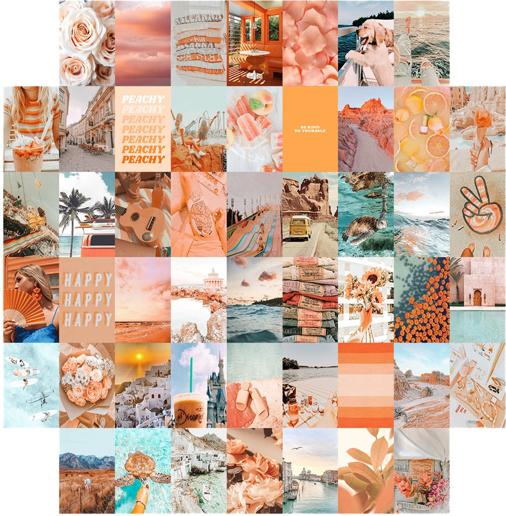 Peachy Wall Collage Cards Online on roomtery
