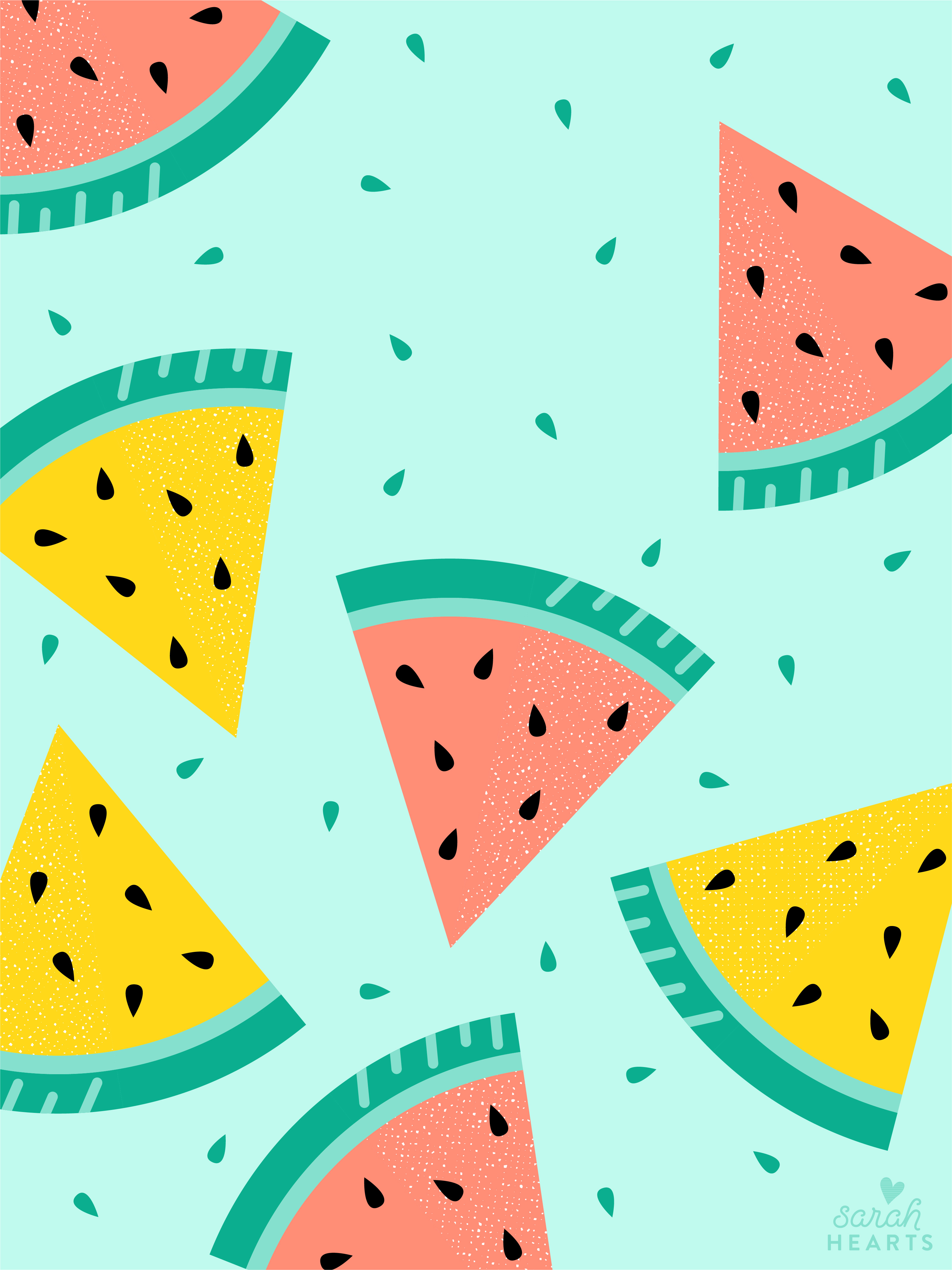 July 2018 Watermelon Calendar Wallpaper