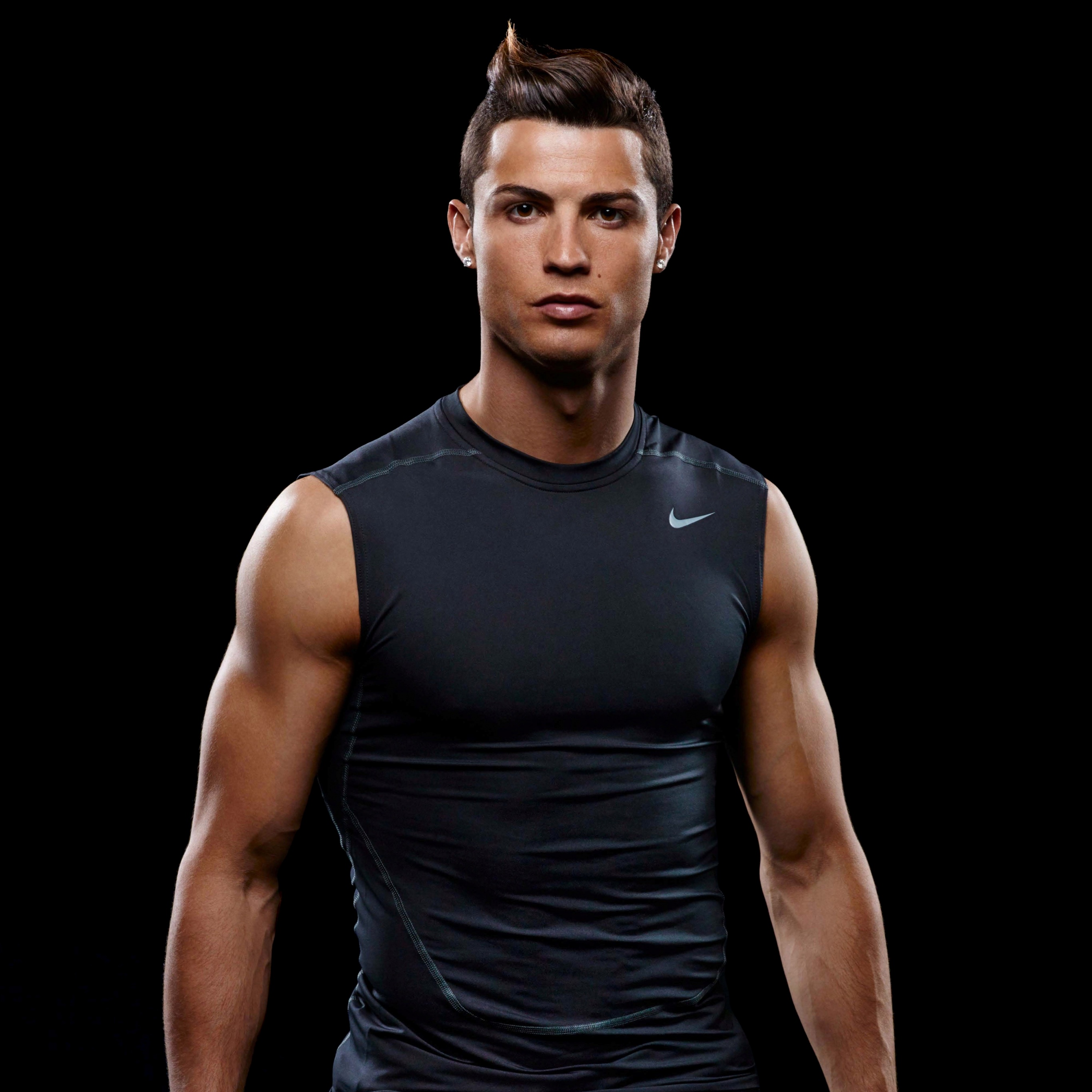 Cristiano Ronaldo Wallpaper 4K, Portuguese Footballer, Black Dark
