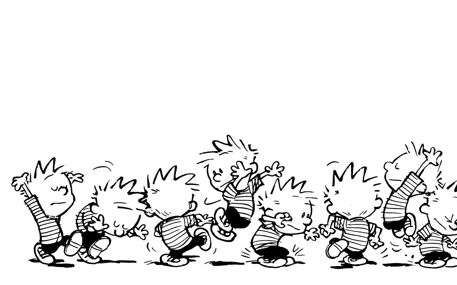 Calvin and Hobbes Wallpaper Black and White