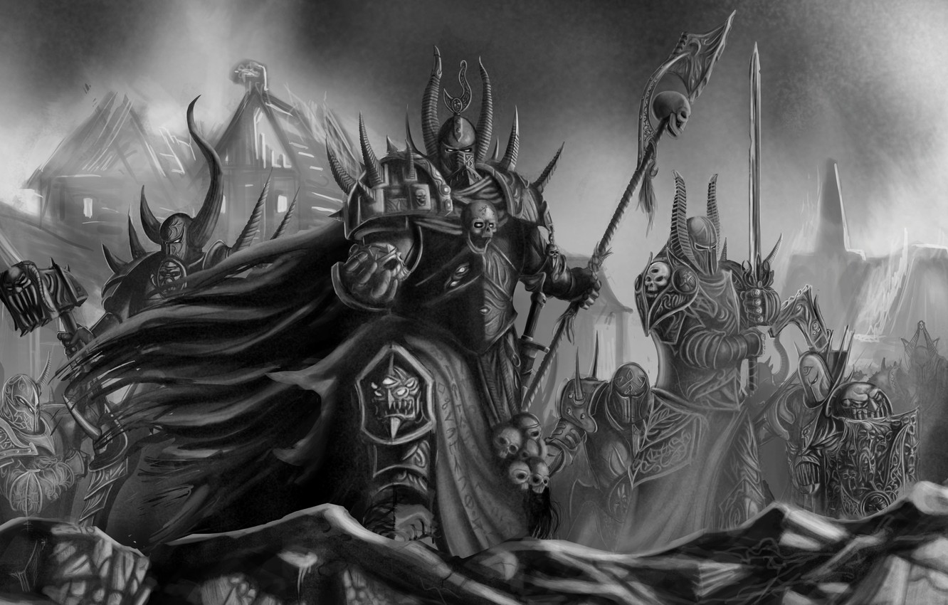 Wallpaper weapons, armor, armor, swords, warhammer 40k, Tzeentch, followers, A Thousand Sons, Chaos, Horde image for desktop, section игры