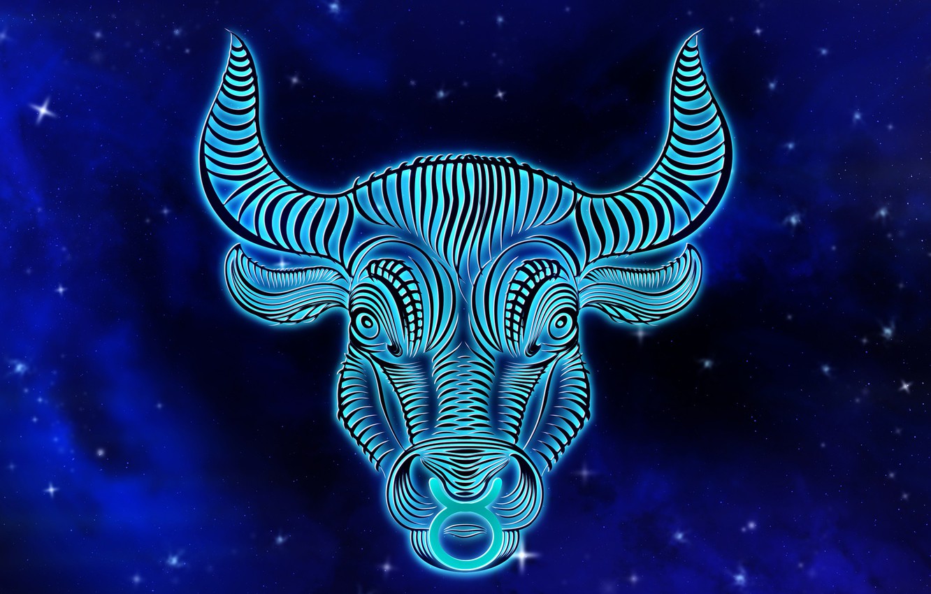Wallpaper space, bull, zodiac sign, Taurus image for desktop, section рендеринг