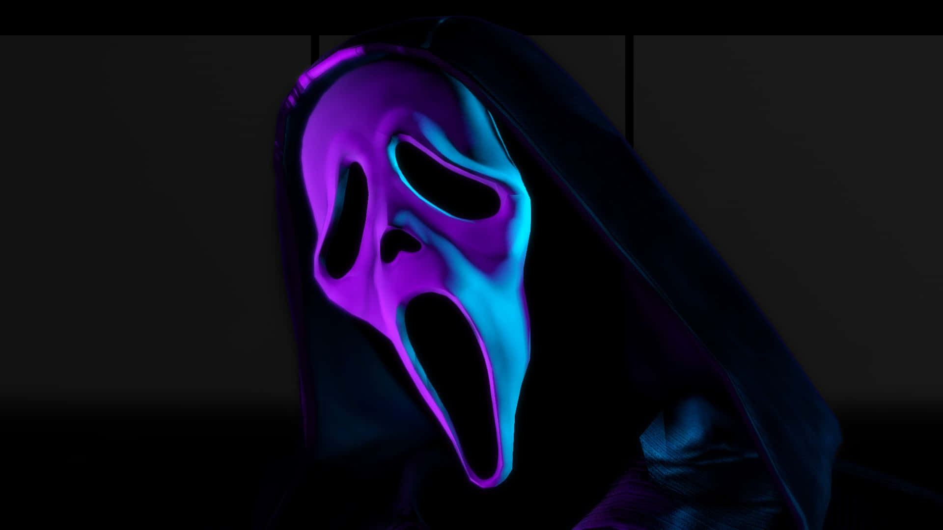 Download Neon Ghost Face Pfp Wallpaper