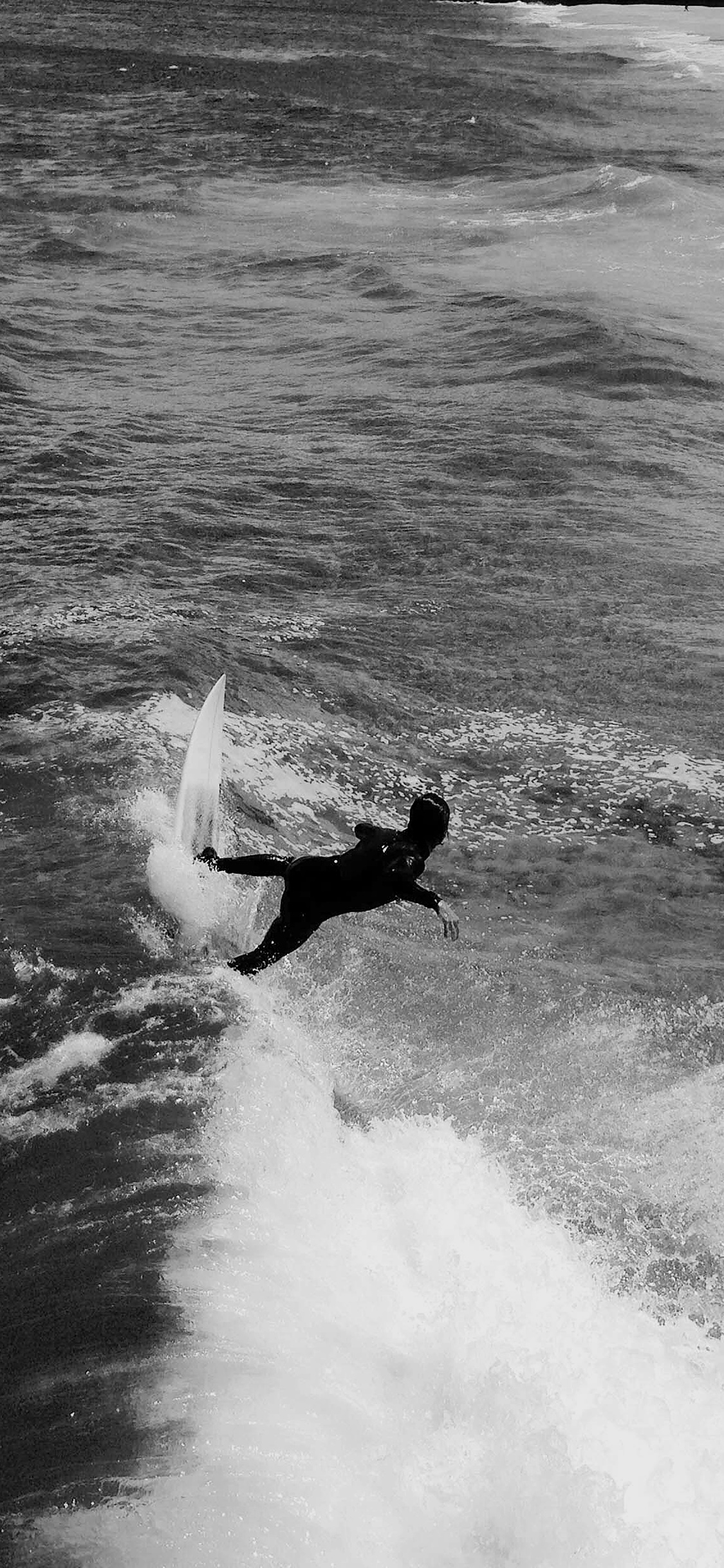 iPhone X wallpaper. summer ocean beach surf girl nature dark bw