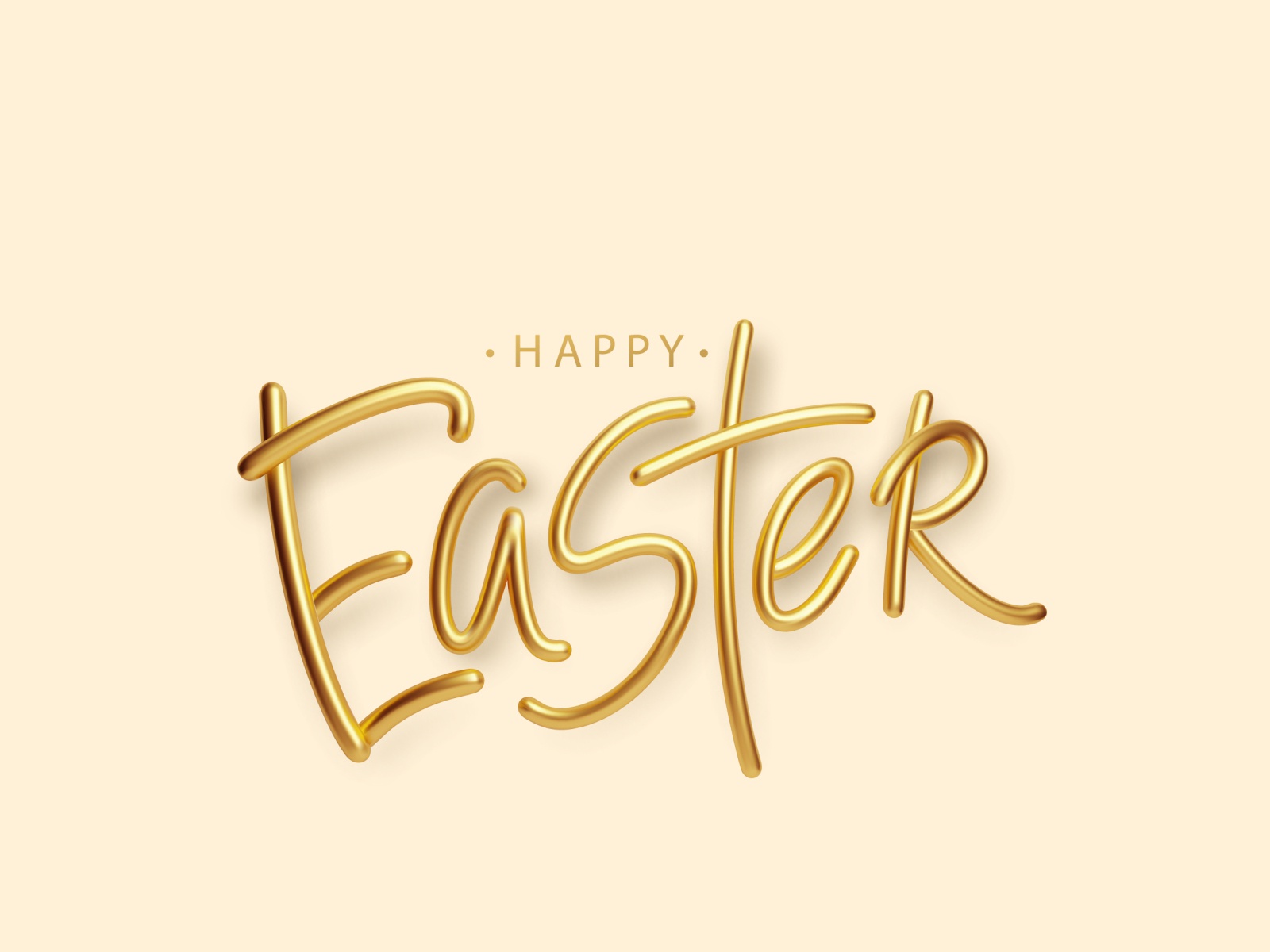Gold happy Easter. Logo design gold. Gold Logo 2023