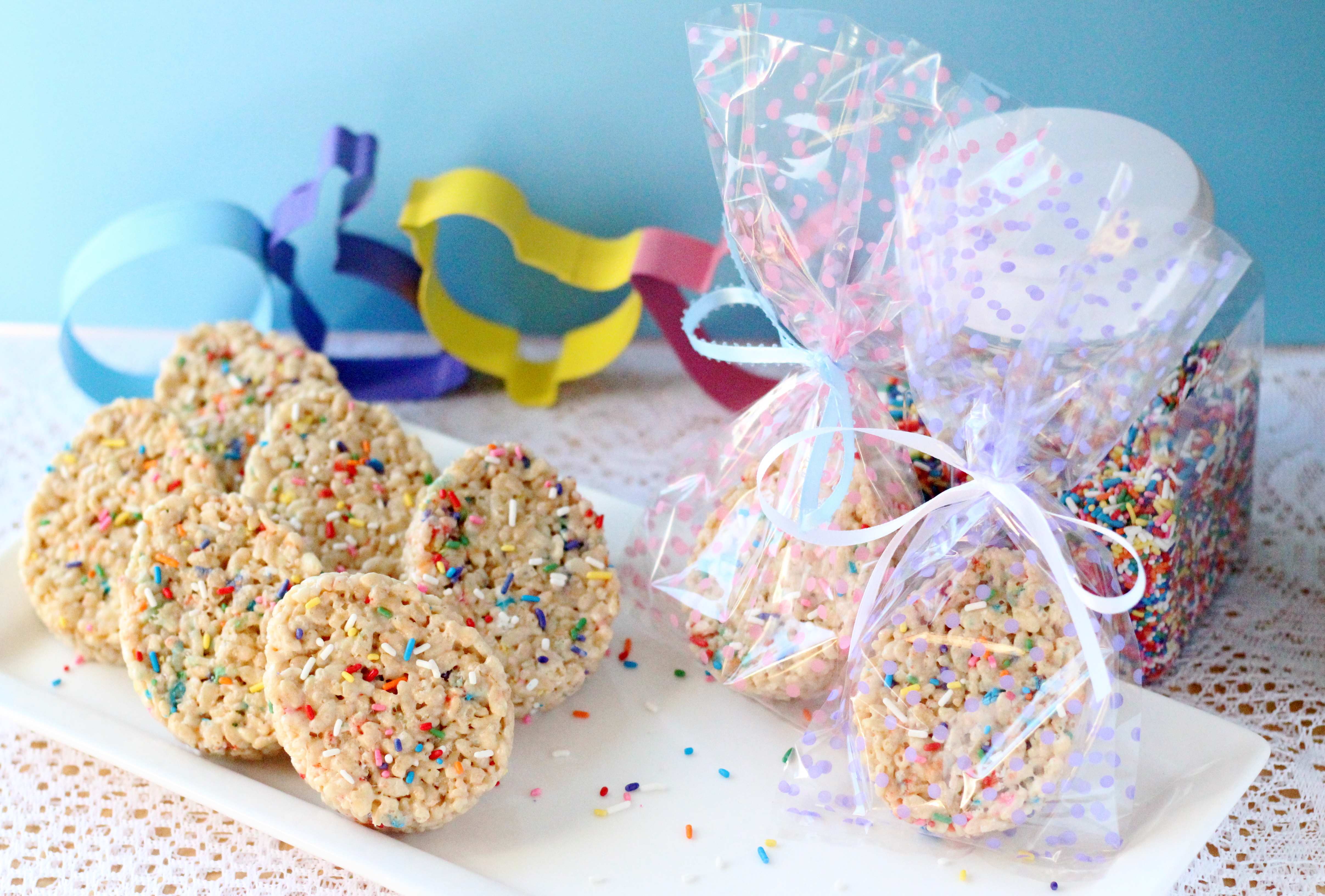 Easter Egg Cake Batter Rice Crispy Treats Cup of Cake