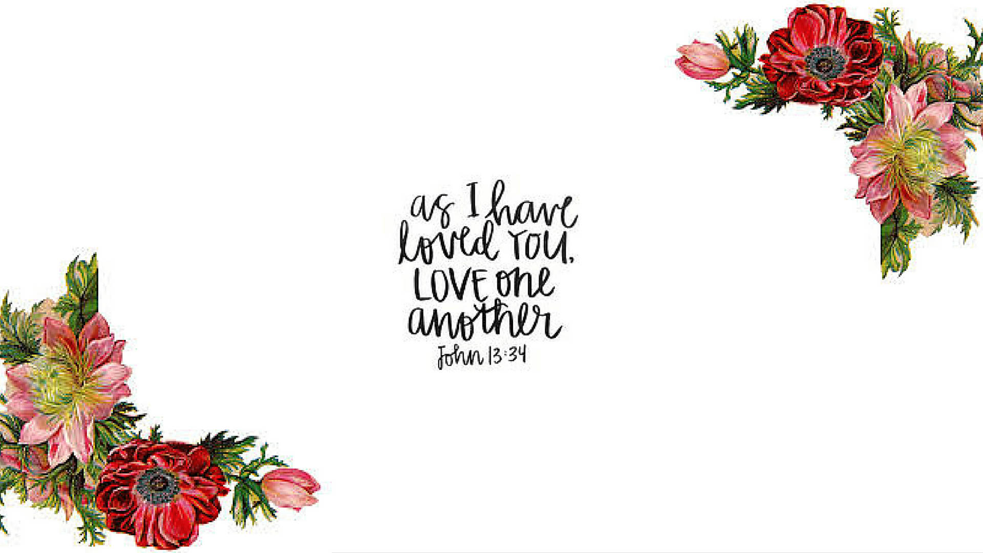 Download John 13:34 Bible Verse Laptop Wallpaper