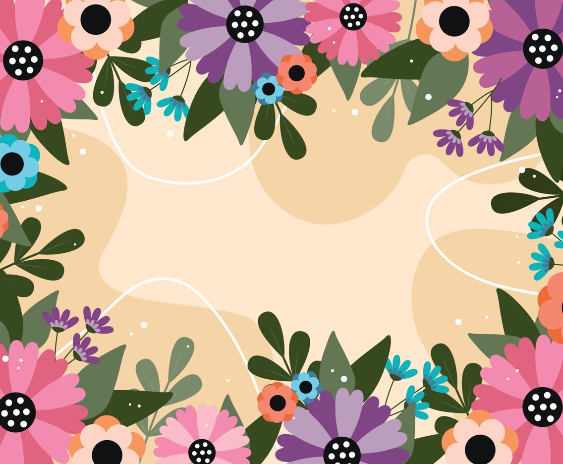 Spring Background with Beautiful and Colorful Flower