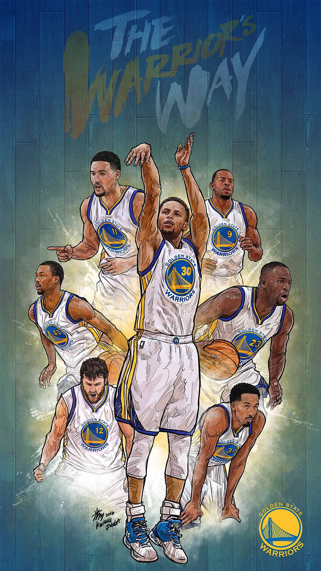 Download Golden State Warriors Cool Basketball iPhone Wallpaper