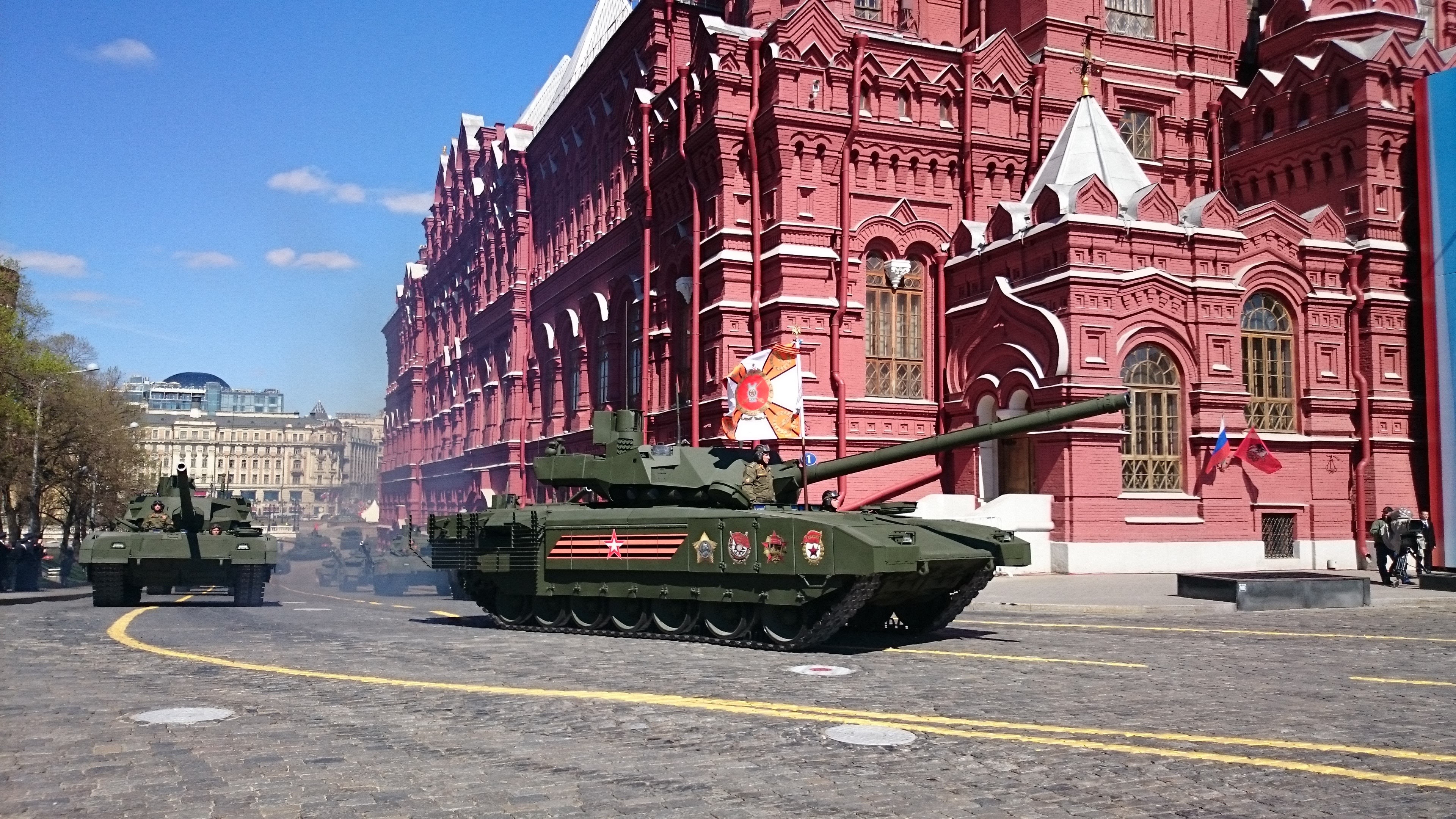 4K, T 14 Armata, Holidays, Victory Day 9 May, Military Parade, Tanks, Russian Gallery HD Wallpaper