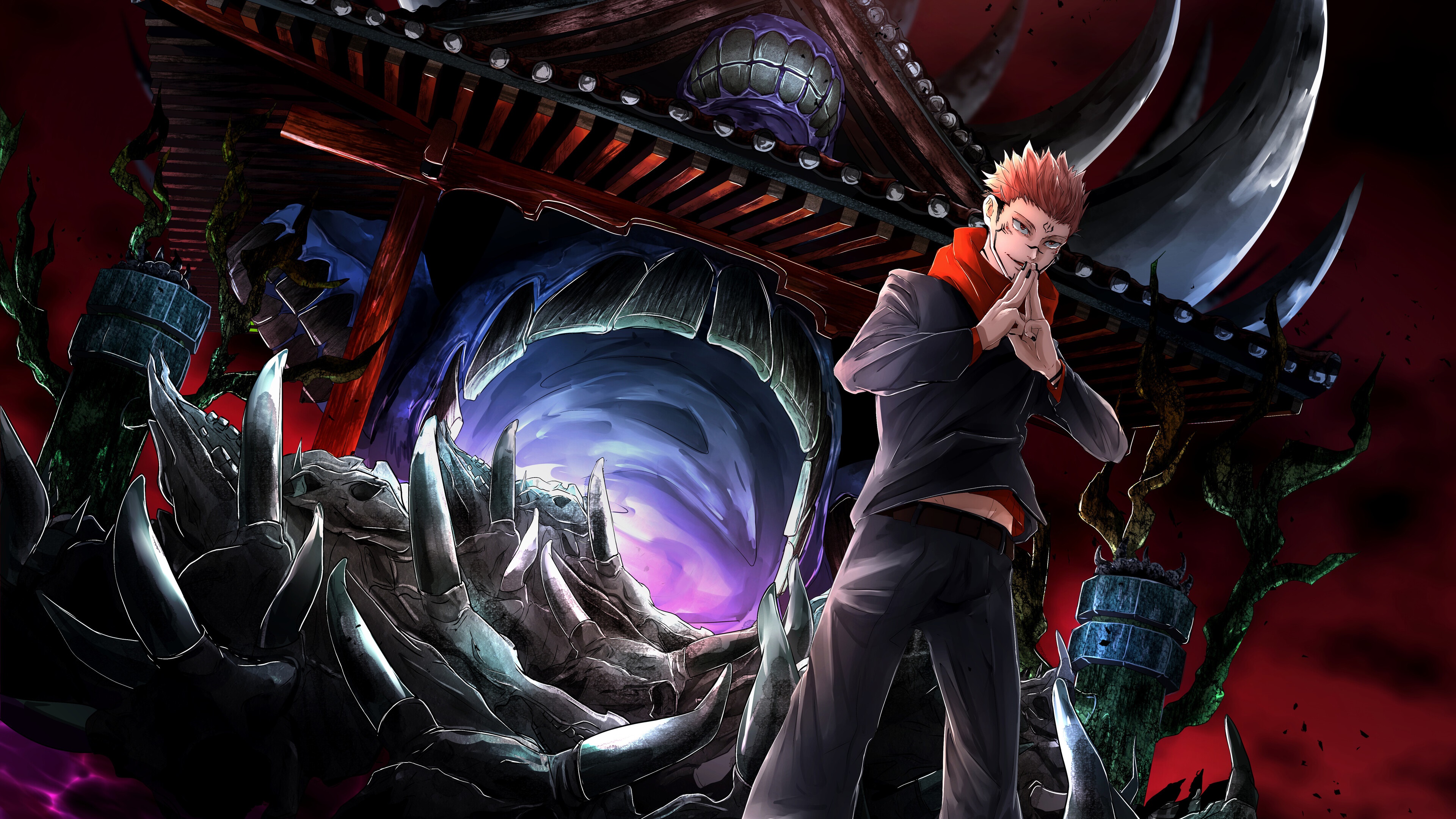 wallpaper, jujutsu kaisen, yuji itadori, 8k, HD Gallery HD Wallpaper