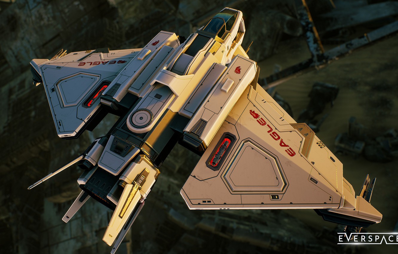 Wallpaper flight, the view from the top, spaceship, starship, spaceship, Everspace - for desktop, section игры