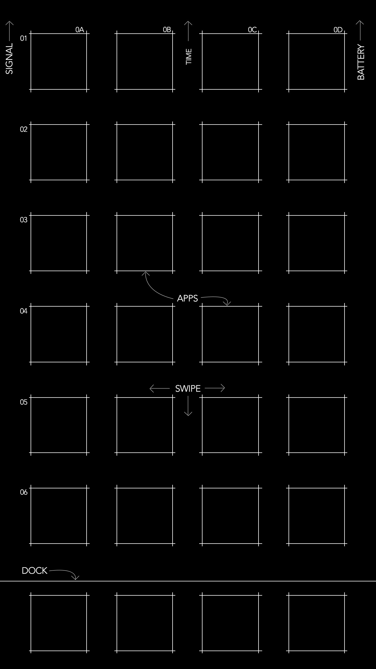 Black Simple Blueprint Wallpaper 5.5 Inch