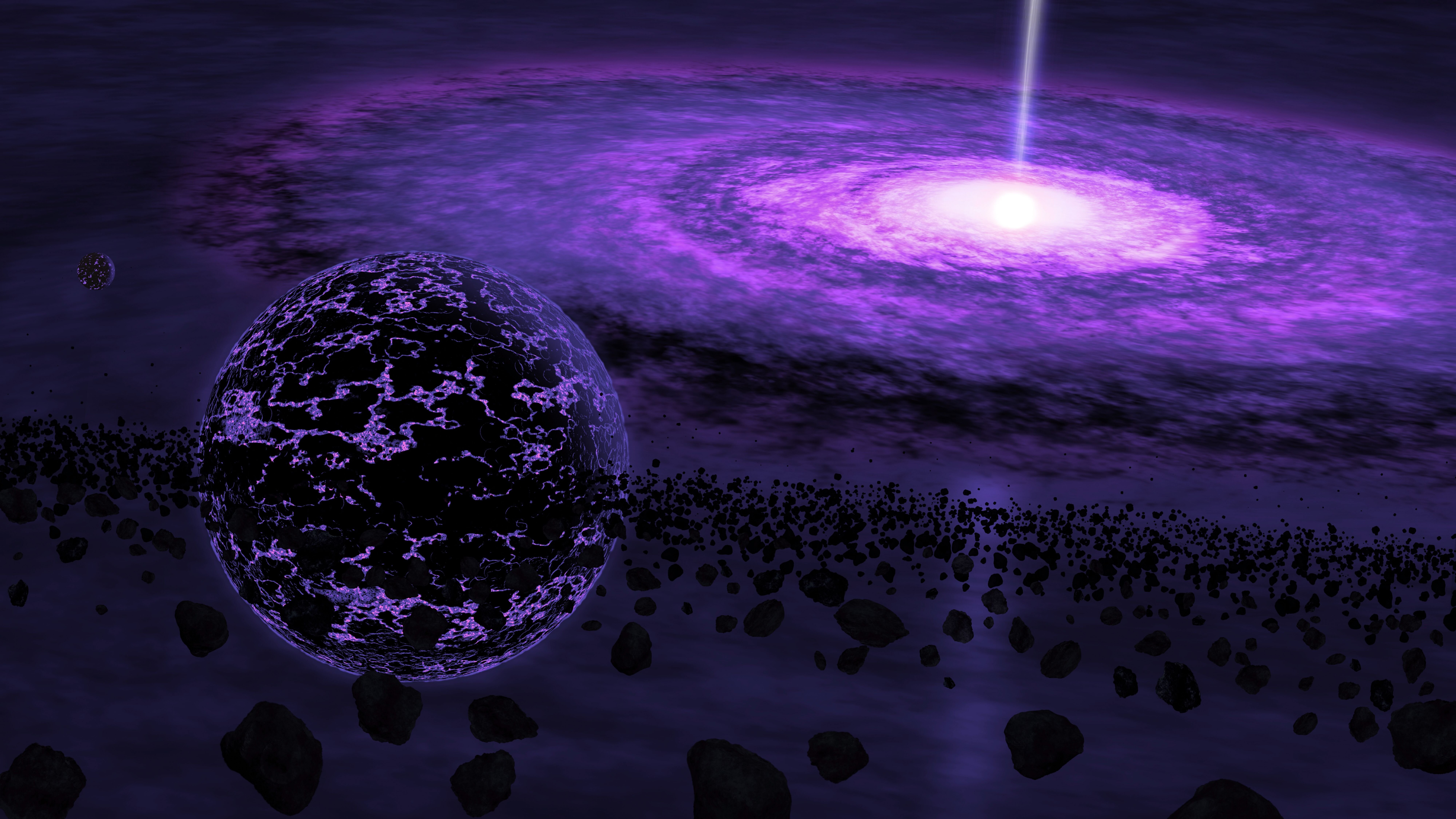 Cosmos Purple Space Wallpaper:7680x4320