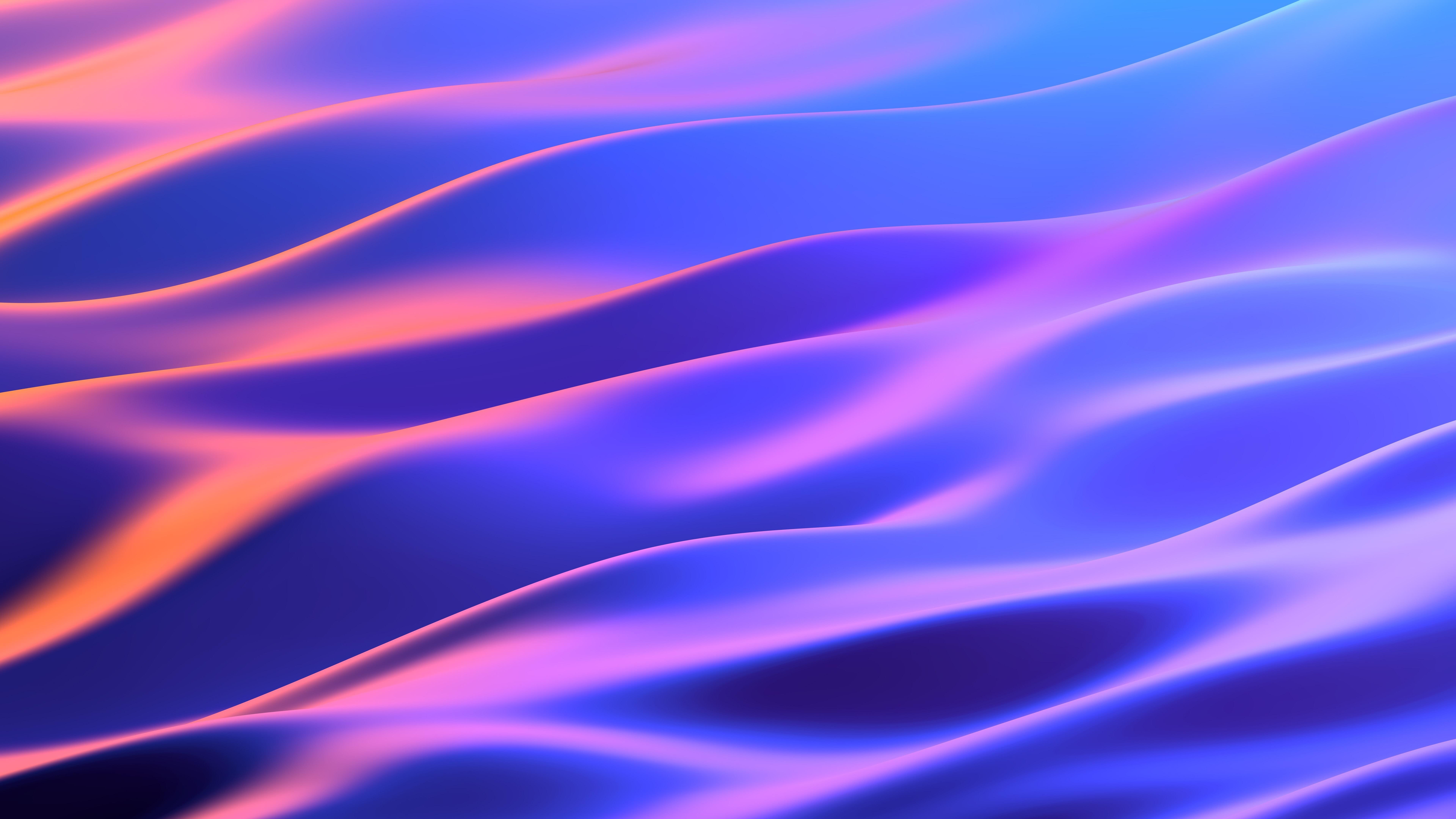 Wallpaper / 8k uhd, line, waves, satinette, wave, satin, digital art, dunes, neon, purple, 8k, 8K free download