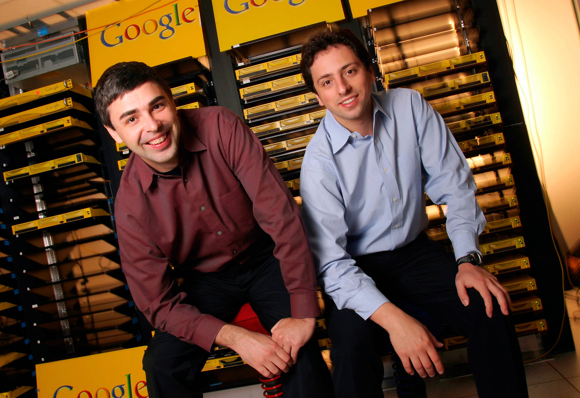 Download Larry Page Sergey Brin Google Headquarters Wallpaper