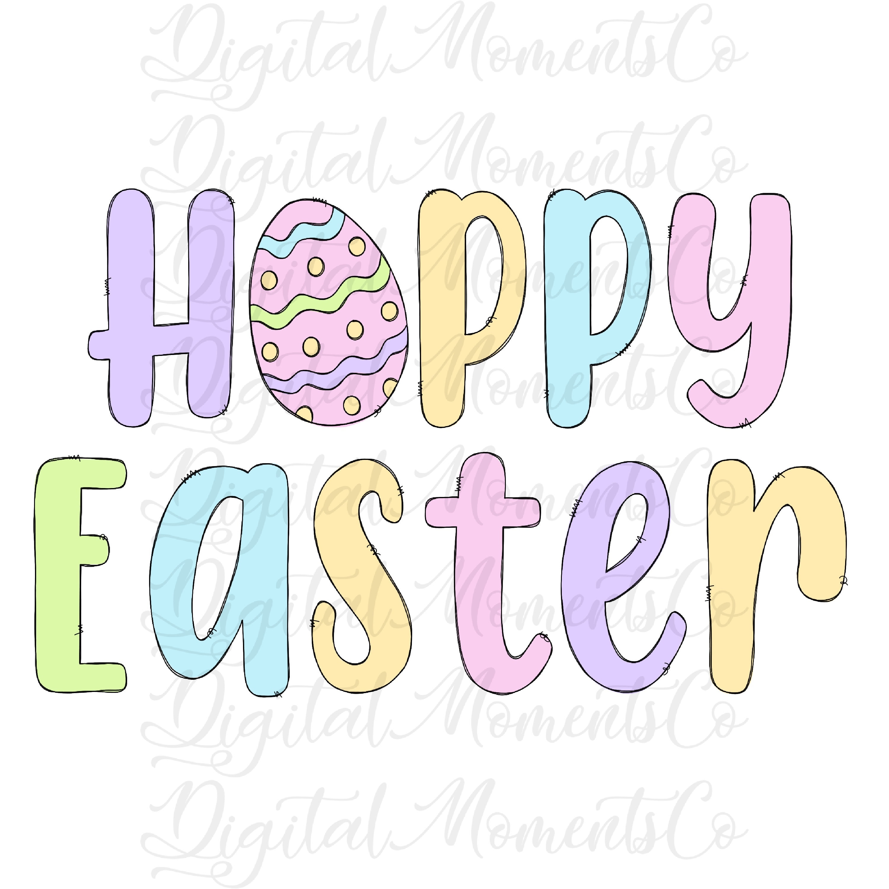 Buy Happy Easter Easter Egg Pastel Easter PNG Digital Online in India