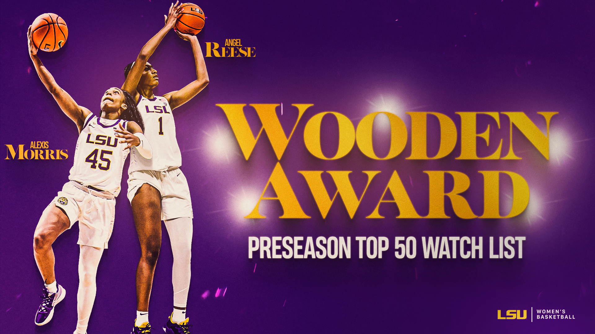 LSU's Morris and Reese Named To Wooden Award Watch List