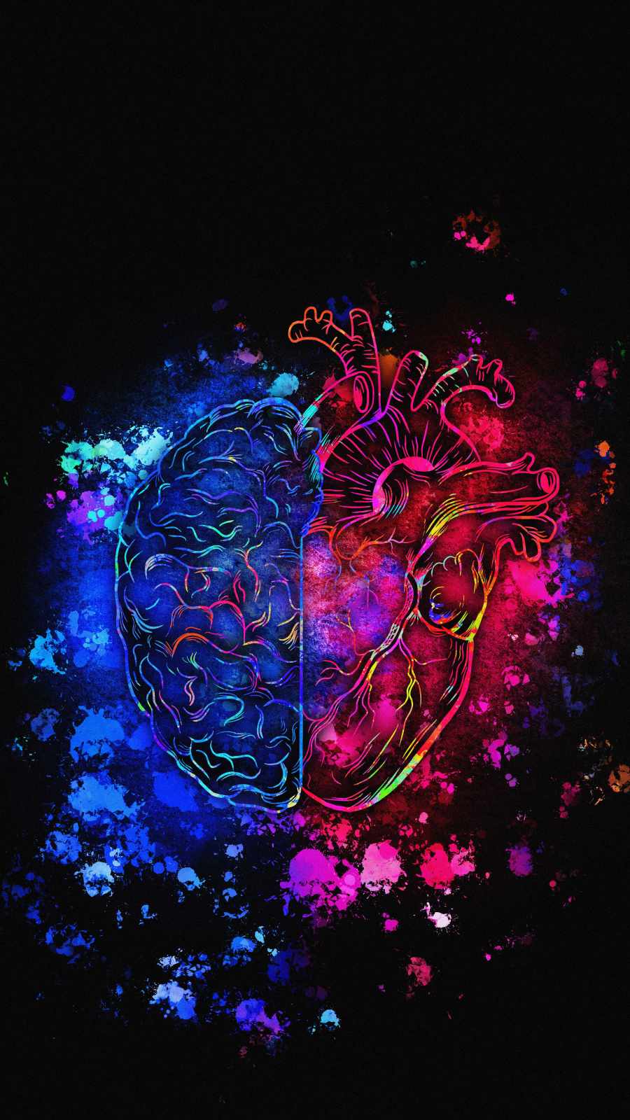 Free download Heart Vs Brain Art IPhone Wallpaper iPhone Wallpaper [900x1600] for your Desktop, Mobile & Tablet. Explore Brain vs Heart Wallpaper. Heart Wallpaper, Heart Background, Heart Background