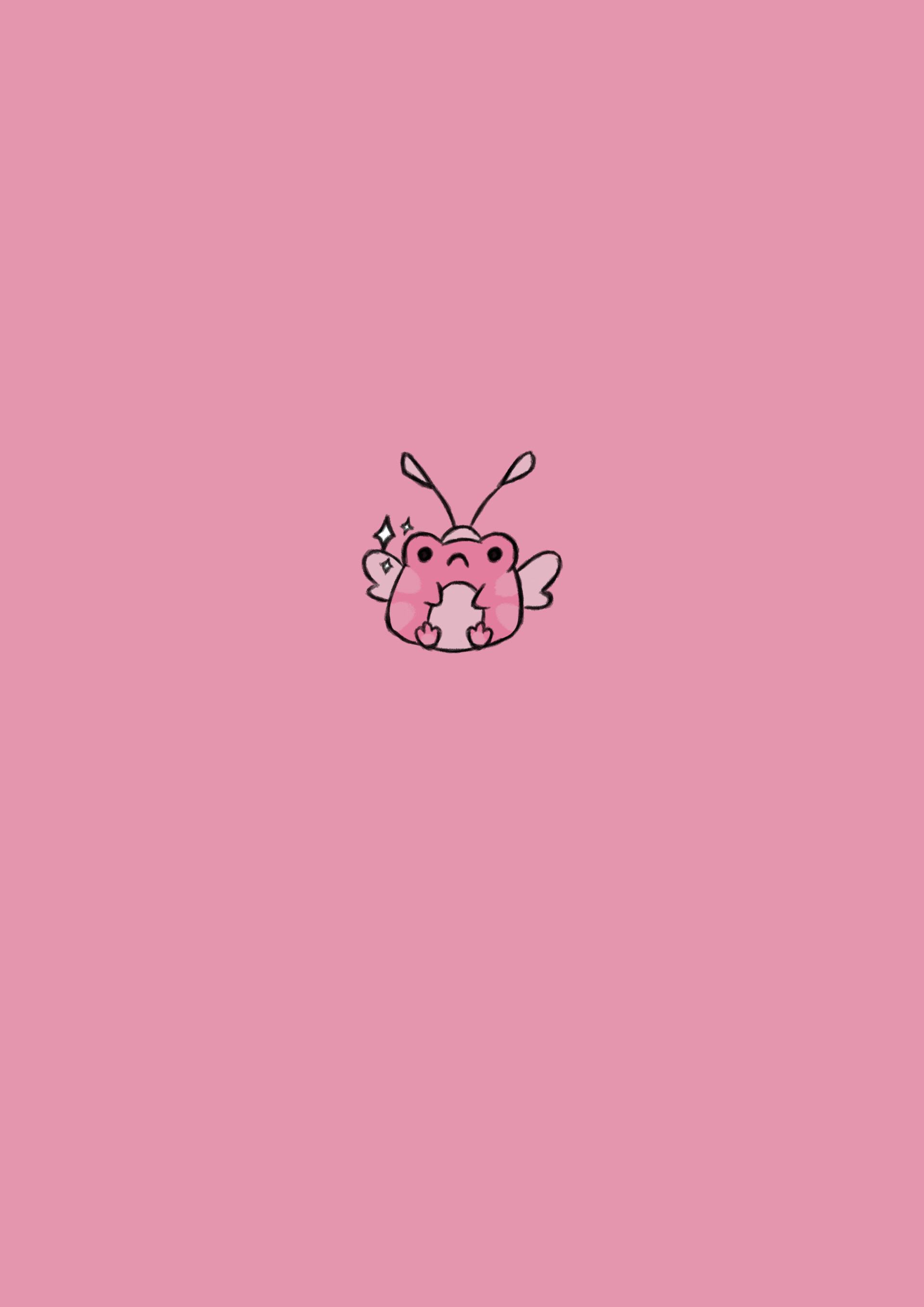 pink cute frog