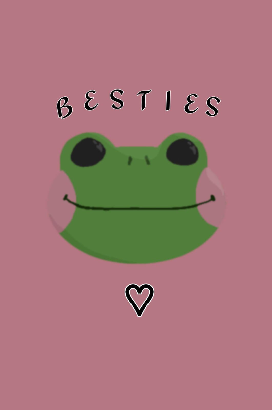Frog Besties twin wallpaper